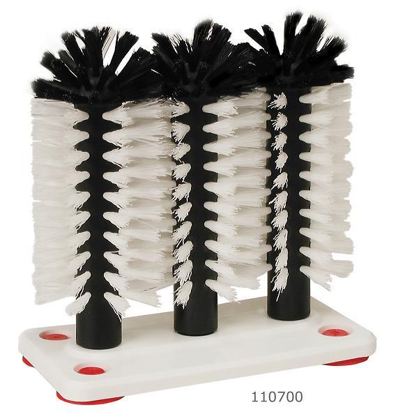 Spoelborstel 3-delig plastic plaat
