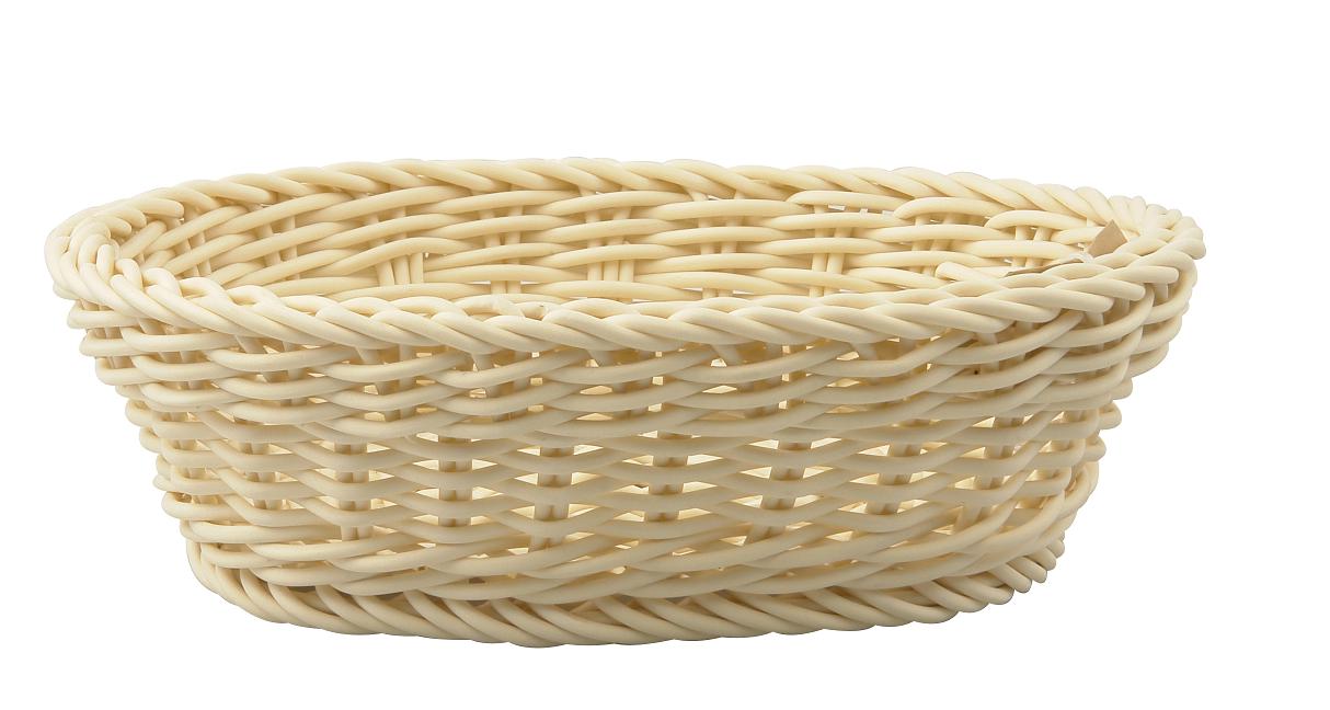 Mand 26x19cm Ovaal beige