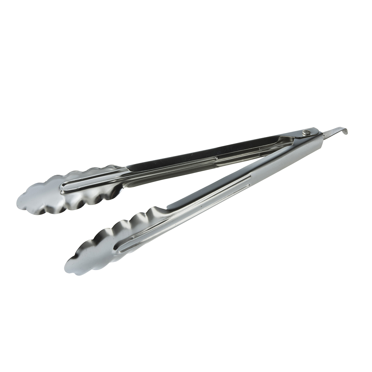 Serveertang 25cm veer RVS