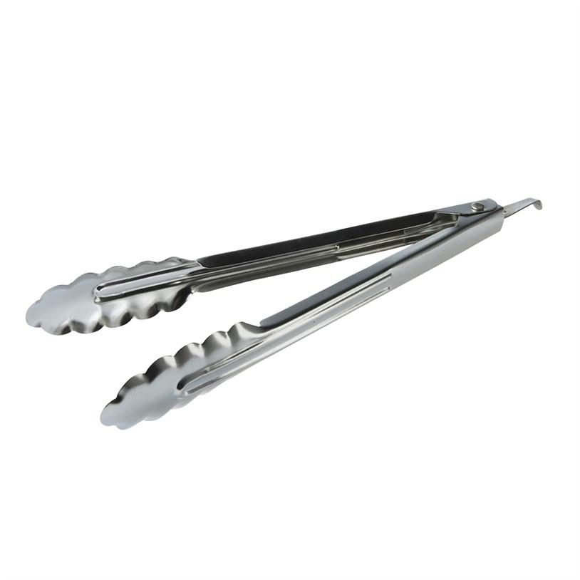 Serveertang 25cm veer RVS