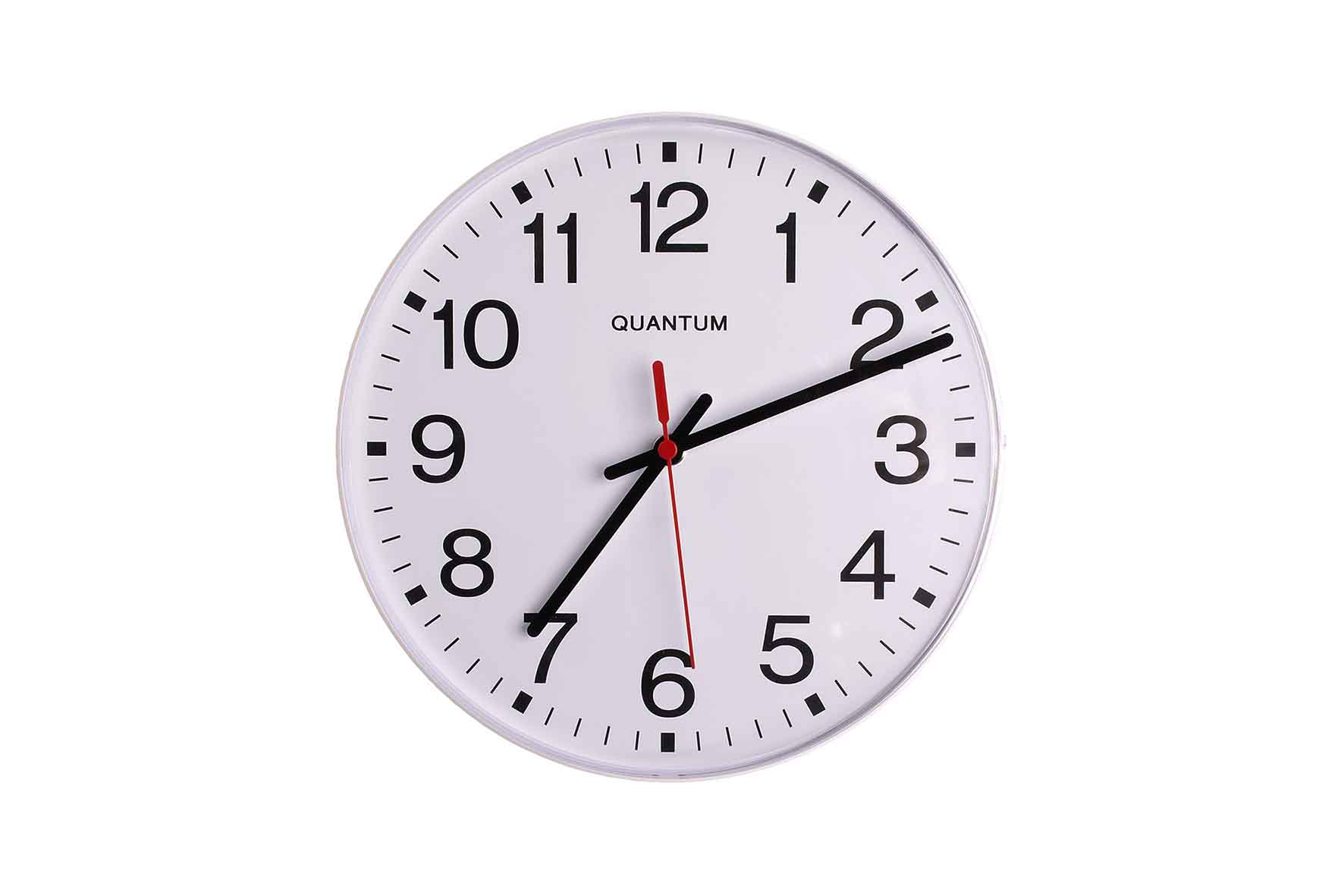 Klok 24cm Rond Wit Klok 24cm Rond Wit