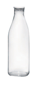 Fles 1L met dop helder