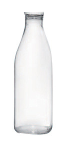 Fles 1L met dop helder