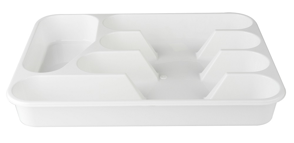 BestekBak 35x26x4,5cm Wit 5-vaks BestekBak 35x26x4,5cm Wit 5-vaks