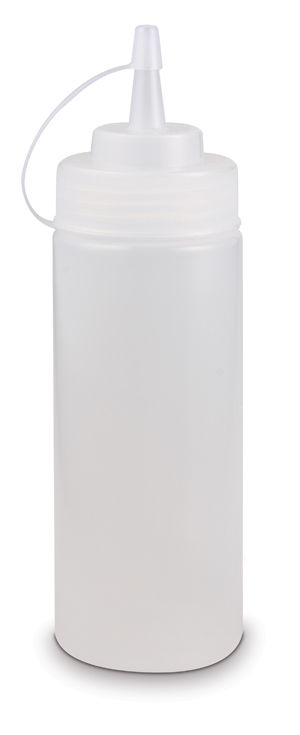 Knijpfles 34cl Transparant Wit