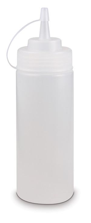 Knijpfles 34cl Transparant Wit
