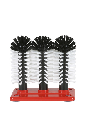 Spoelborstel 3-delig kunststof voet