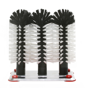 Spoelborstel 3-delig Aluminium voet Spoelborstel 3-delig Aluminium voet