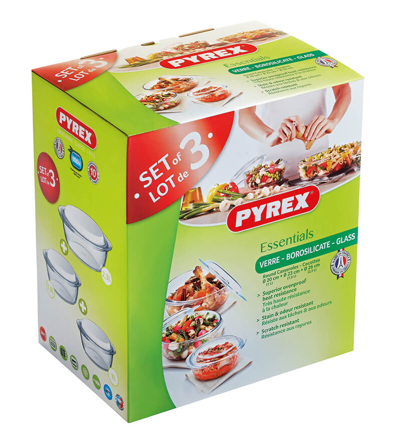 Schalenset 2,3+1,6+1,0L Pyrex