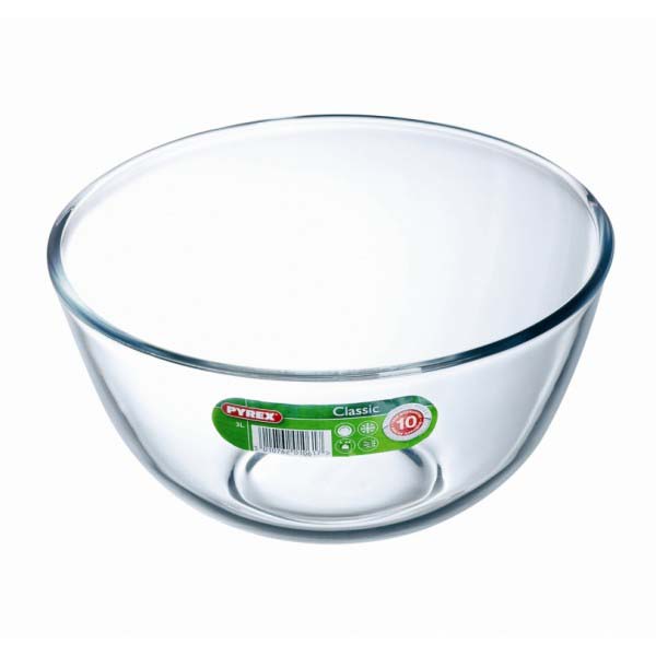 Pyrex Beslagkom 3L helder