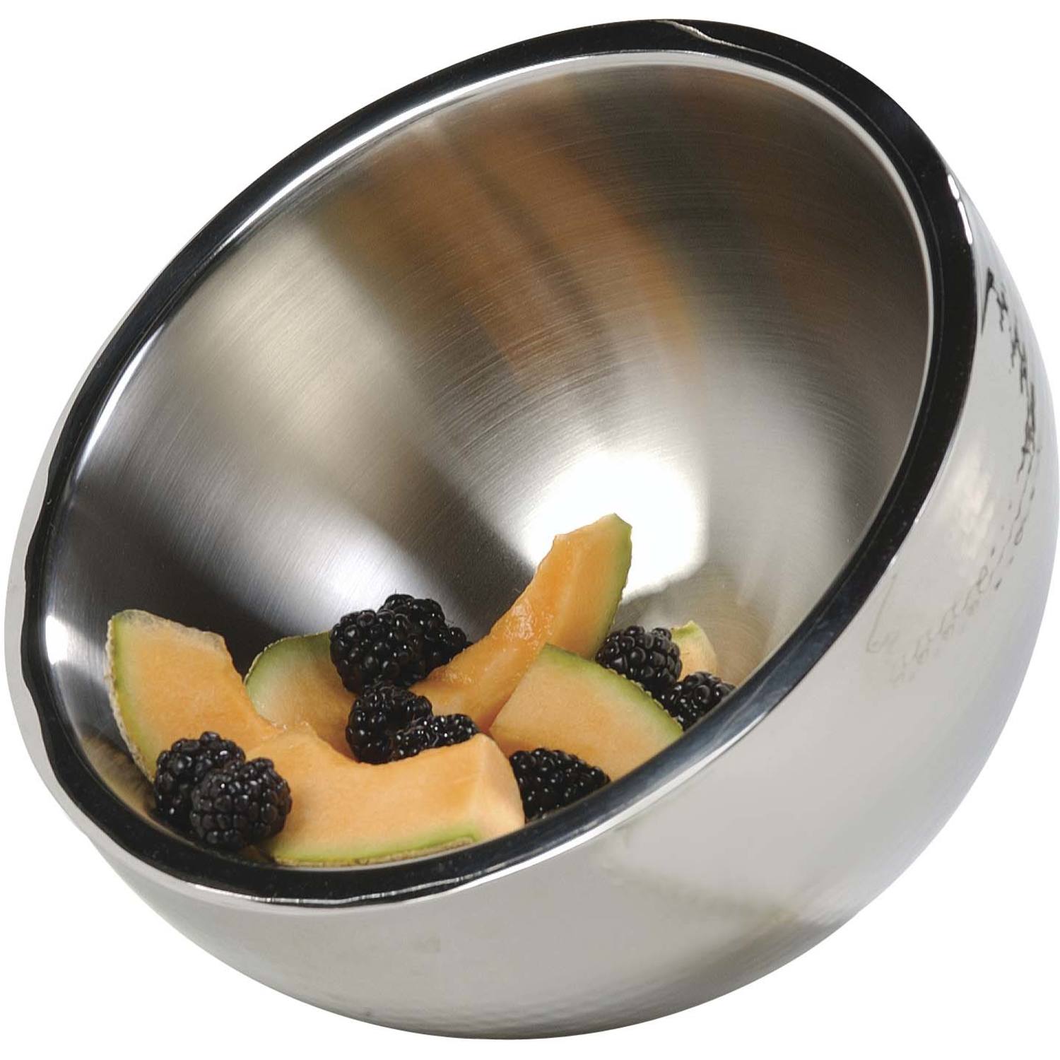 Schaal 25cm schuin Dubbelw RVS Styl Schaal 25cm schuin Dubbelw RVS Styl