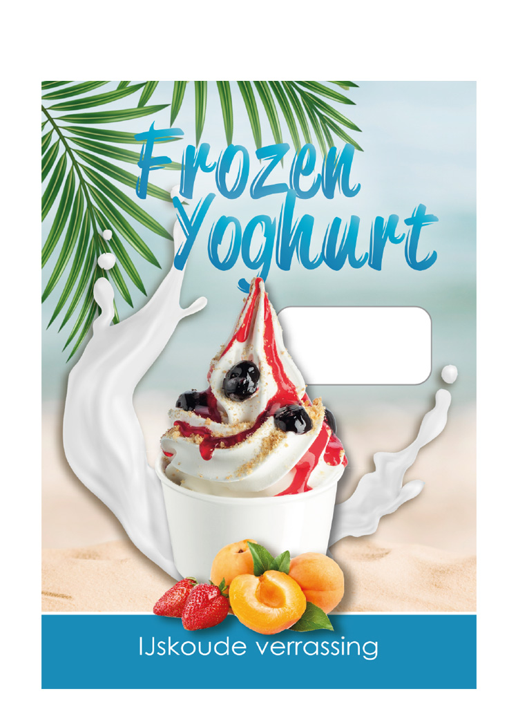 Tafelkaart Frozen Yoghurt A6 Tafelkaart Frozen Yoghurt A6