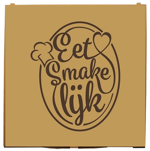 Pizza/Pannenkoekendoos Bruin Alu