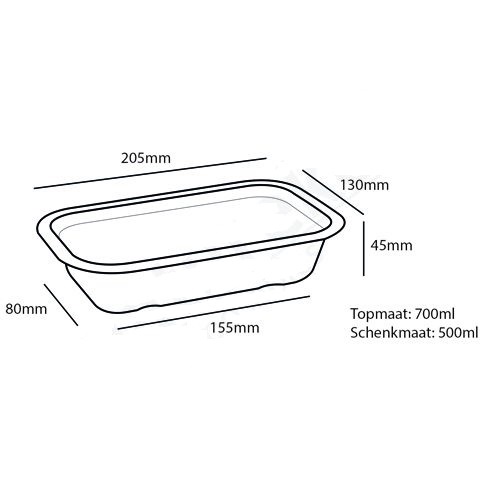 Maaltijd/IJsbak Suikerriet 500cc Maaltijd/IJsbak Suikerriet 500cc