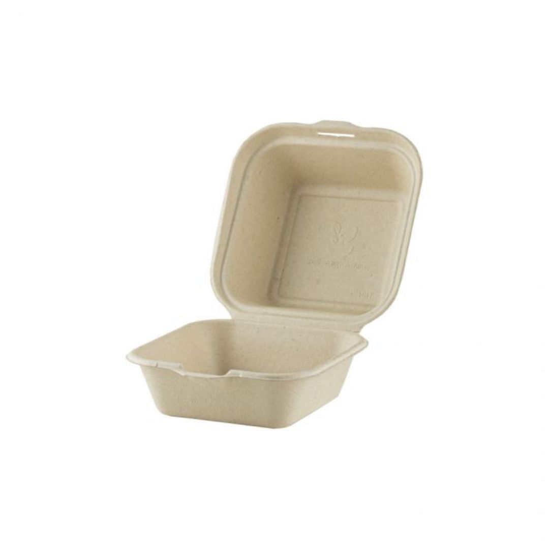 Hamburgerbox Suikerriet 12x12x7cm Hamburgerbox Suikerriet 12x12x7cm