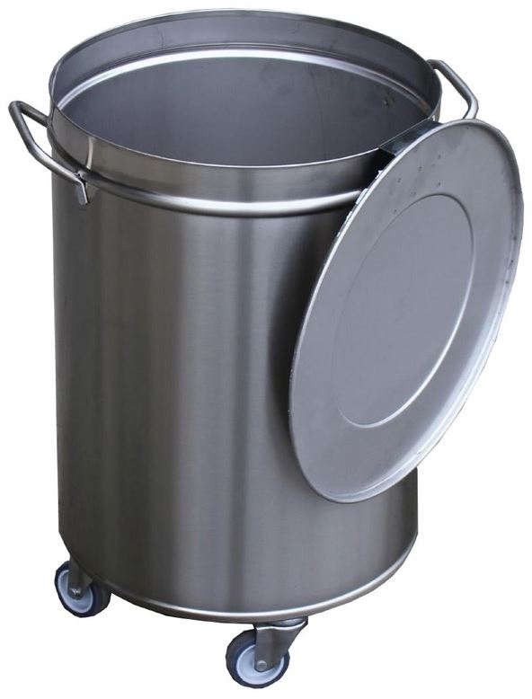 RVS Afvalemmer op wielen 100L RVS Afvalemmer op wielen 100L