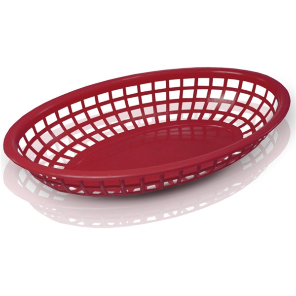 Fastfood Mandje Ovaal 24x15x5 Rood