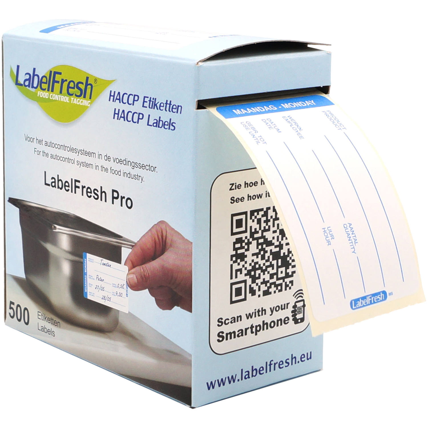 Codelabel Groot Maandag Blauw Codelabel Groot Maandag Blauw