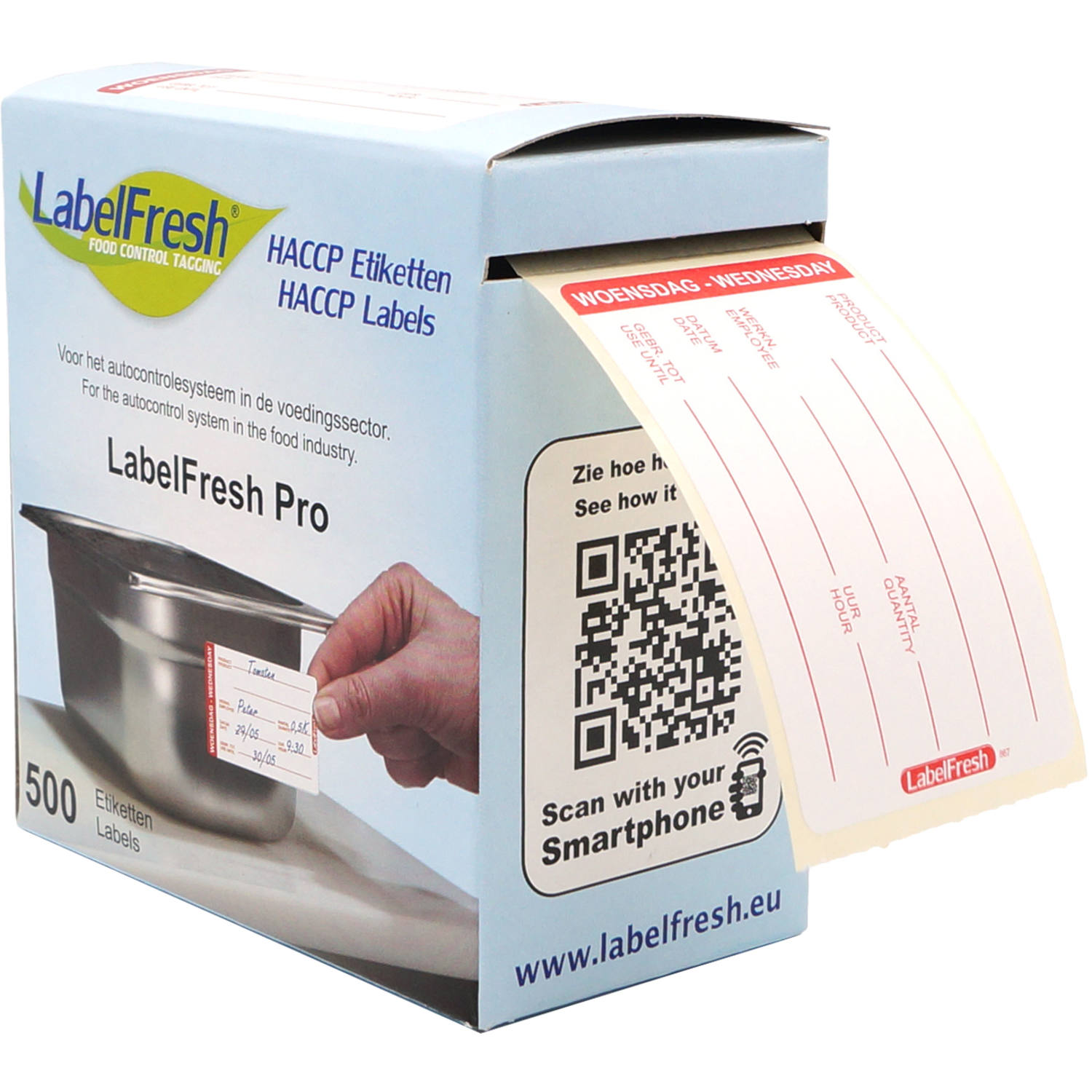 Codelabel Groot Woensdag Rood Codelabel Groot Woensdag Rood