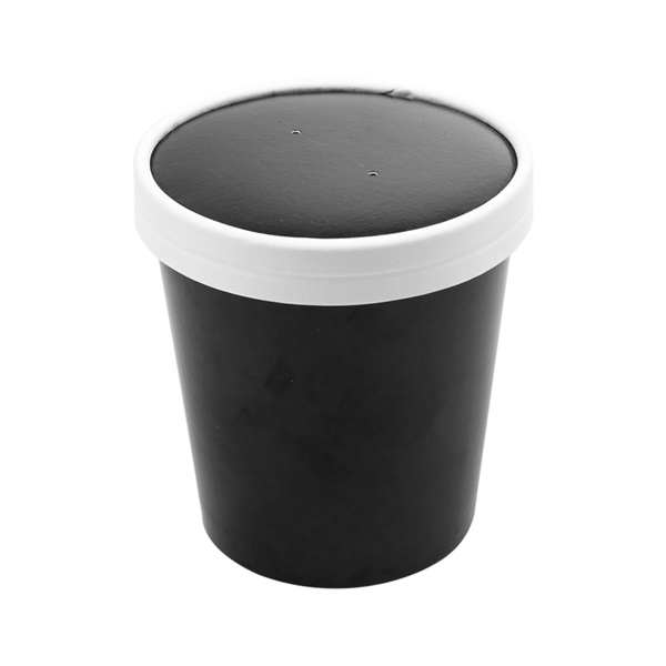 Soup-Ice Beker + Deksel 480cc Zwart Soup-Ice Beker + Deksel 480cc Zwart