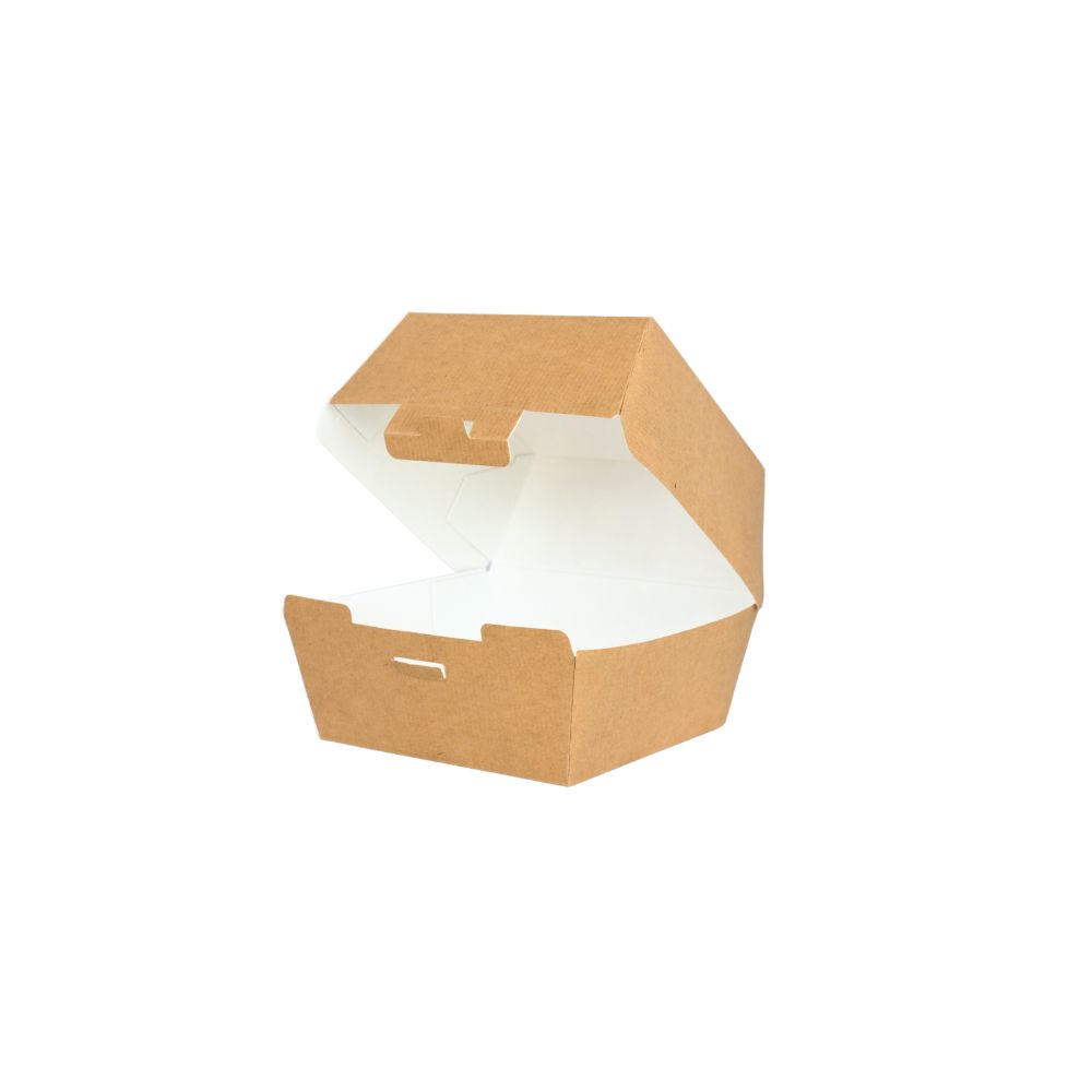 Hamburgerbox Golfkarton 13x13x9cm Hamburgerbox Golfkarton 13x13x9cm