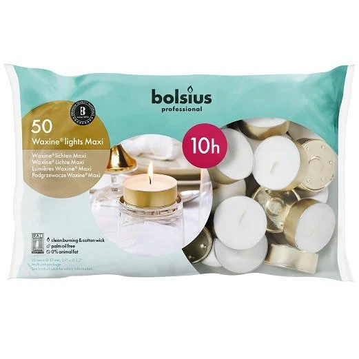 Waxinelicht Maxi Wit 10-uurs
