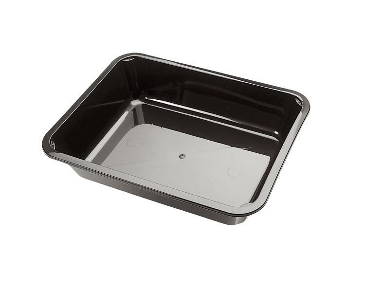 Menubak 1vaks PP 227x177x60mm Zwart