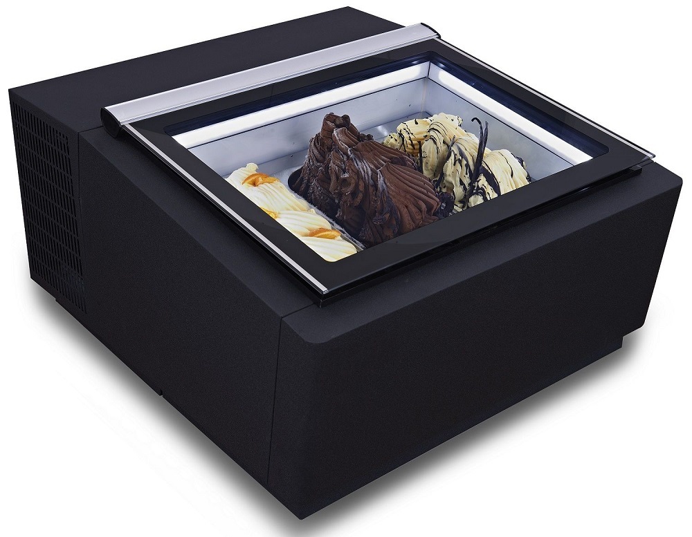 Schepijsvitrine Tafelmodel Zwart