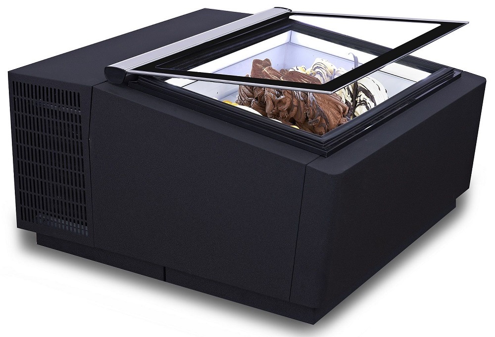 Schepijsvitrine Tafelmodel Zwart Schepijsvitrine Tafelmodel Zwart
