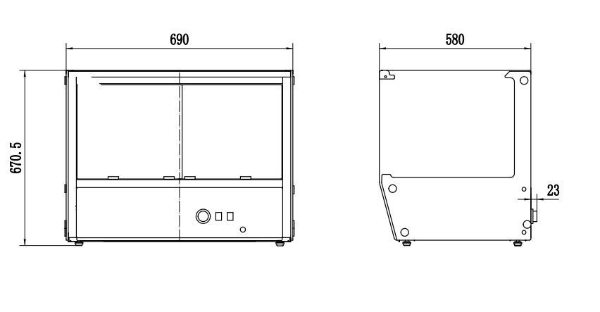 Warmhoudvitrine 174L RVS Warmhoudvitrine 174L RVS