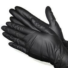 Handschoen Nitril Zwart M Ongepoed