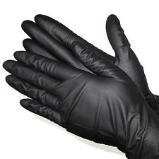 Handschoen Nitril Zwart L Ongepoed
