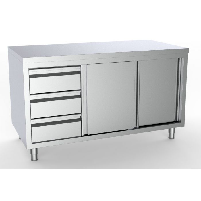 Werktafel met schuifdeuren 1800x700