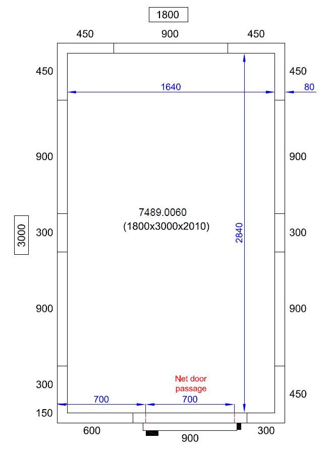 Koel / Vriescel 1800x3000x2010 Koel / Vriescel 1800x3000x2010