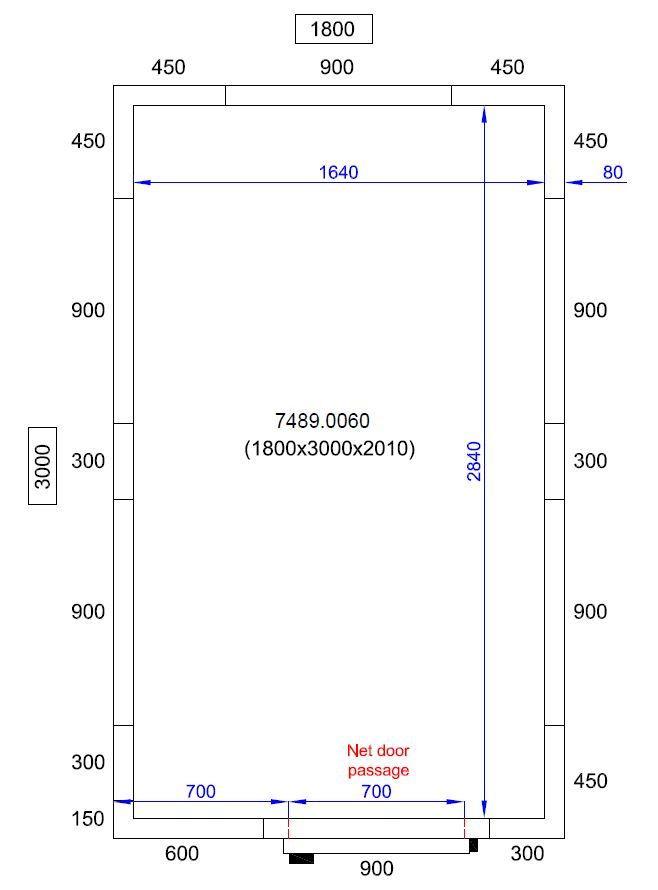 Koel / Vriescel 1800x3000x2010 Koel / Vriescel 1800x3000x2010