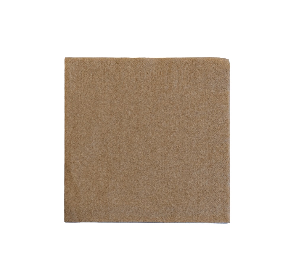 Servet 33x33cm 2-Laags Bruin 4vw