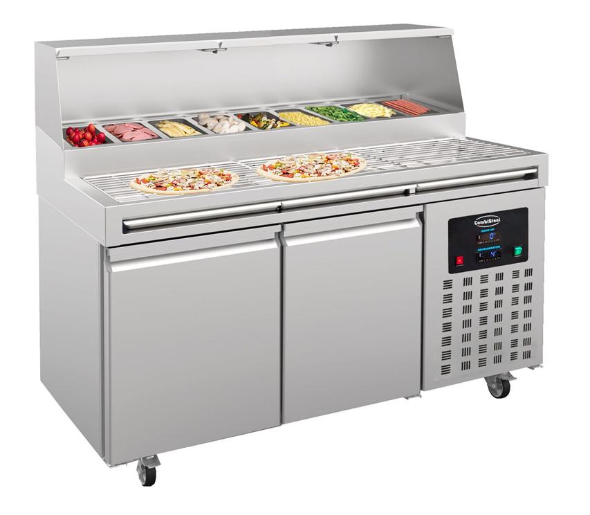 Pizzawerkbank 2 Deuren 9x1/3GN Pan Pizzawerkbank 2 Deuren 9x1/3GN Pan