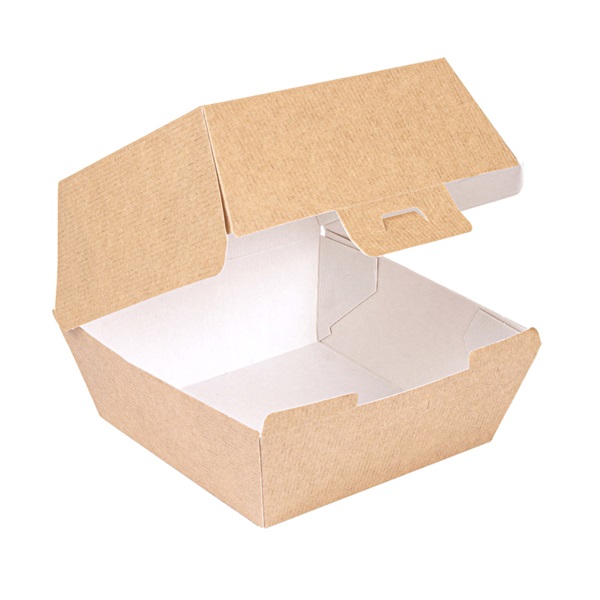 Hamburgerbox Golfkarton 14x14x9cm Hamburgerbox Golfkarton 14x14x9cm