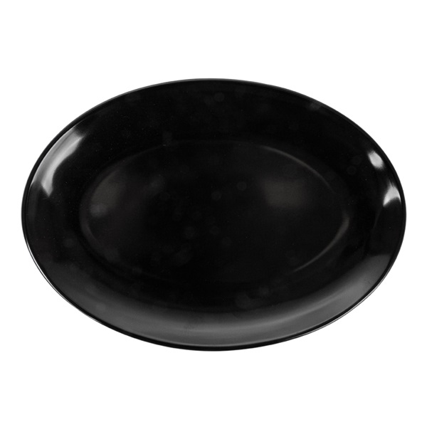 Bord Ovaal 255x180mm Zwart