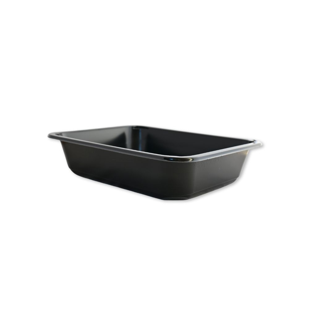 Menubak 1vaks PP 227x177x50mm Zwart