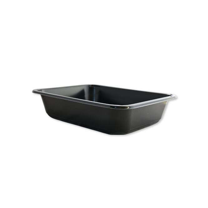 Menubak 1vaks PP 227x177x50mm Zwart