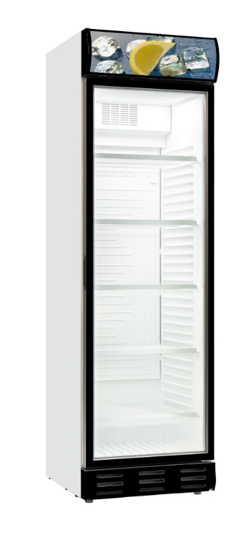 Glasdeurkoelkast linksdraaiend 382L