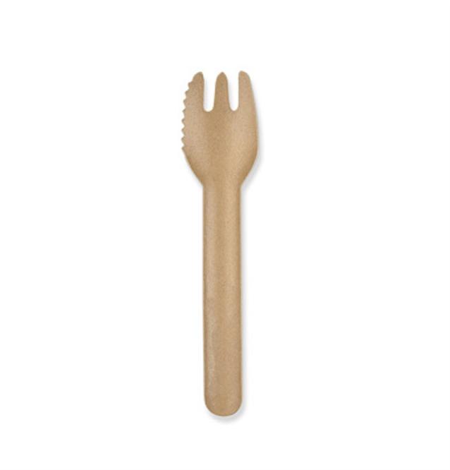 Snackvork met snijrand papier 132mm