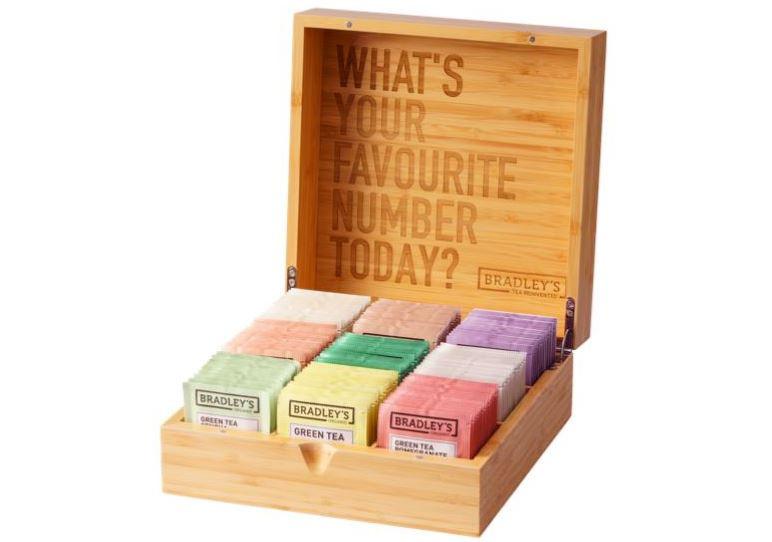 Bradley's Theekist Bamboe 9-vaks Bradley's Theekist Bamboe 9-vaks