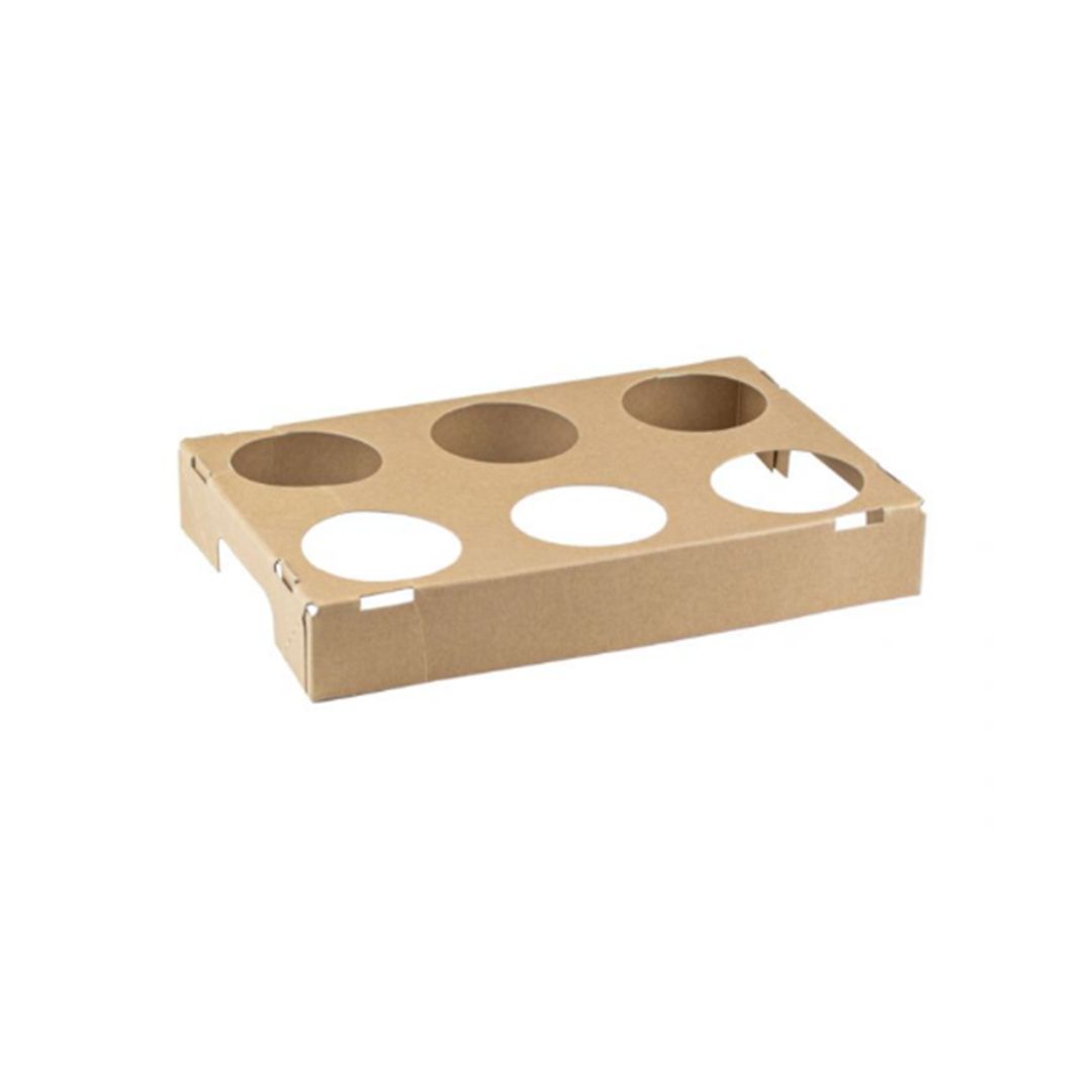 Draagtray Kraft 6-gaats FSC