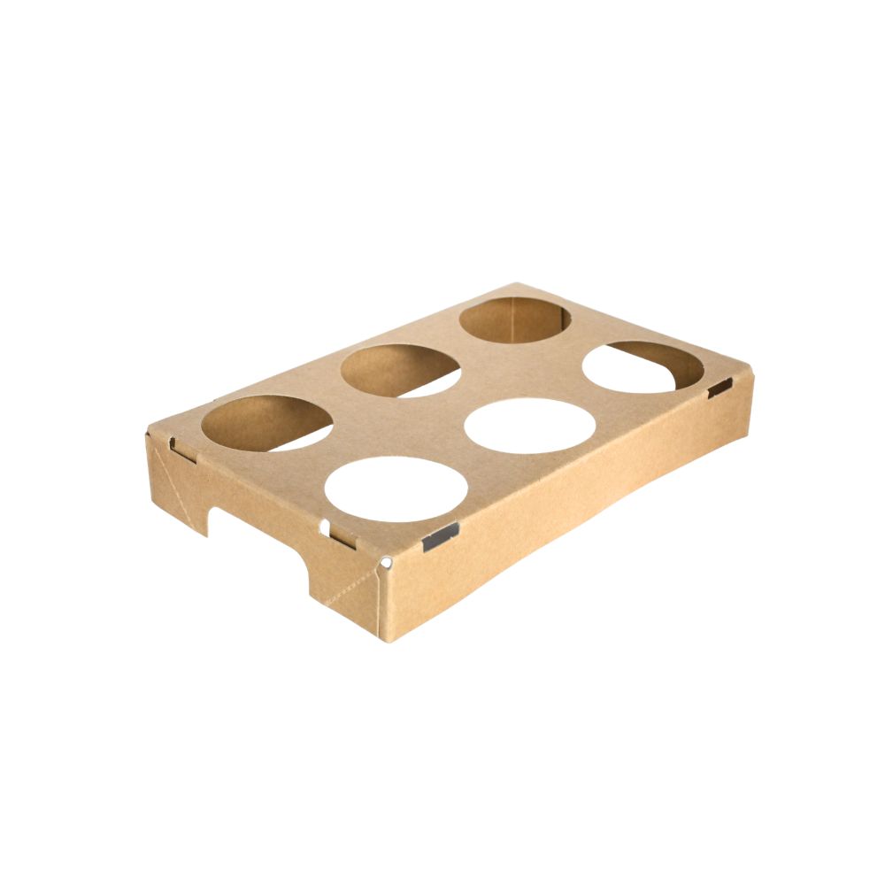 Draagtray Kraft 6-gaats FSC