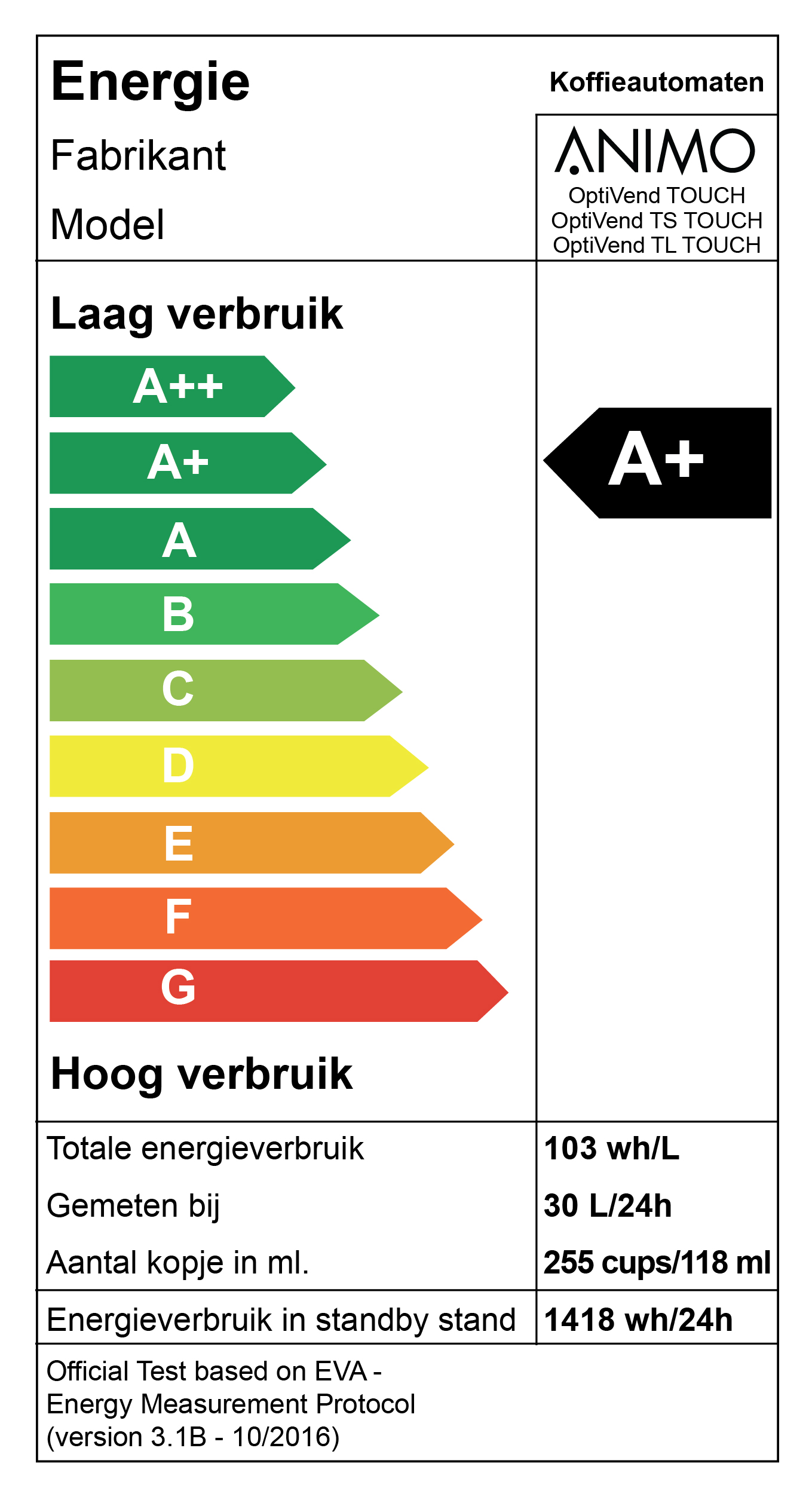Animo OptiVend 43 Touch Zwart Animo OptiVend 43 Touch Zwart