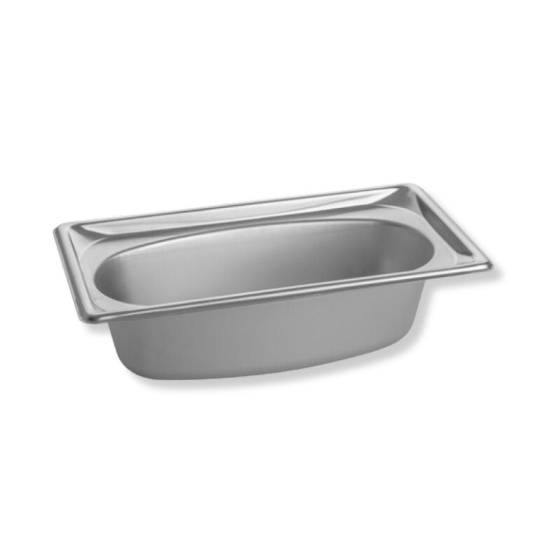 Gastronormbak 1/3 rvs 2.1L ovalshap Gastronormbak 1/3 rvs 2.1L ovalshap