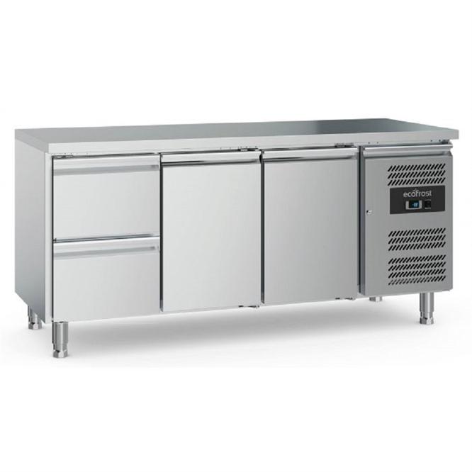 Koelwerkbank 2 deur/2 laden Ecofros