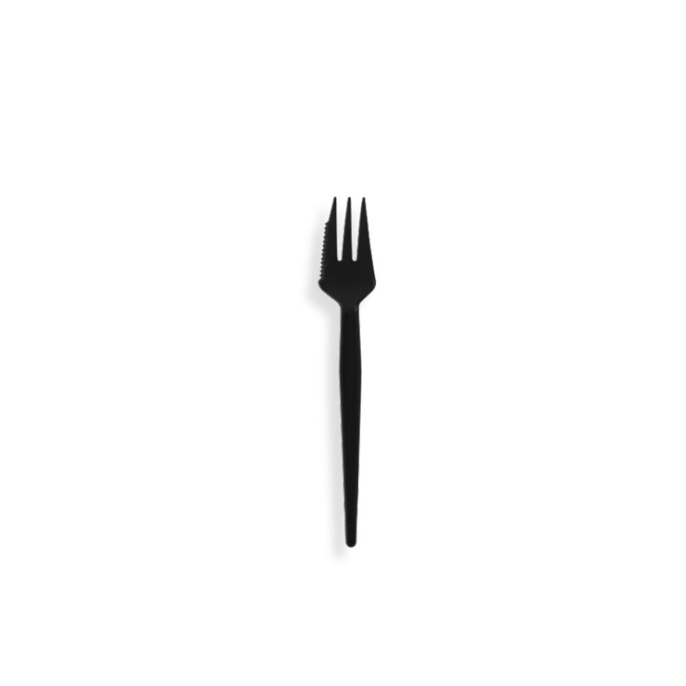 Reusable Snackvork M/snijrand Zwart Reusable Snackvork M/snijrand Zwart